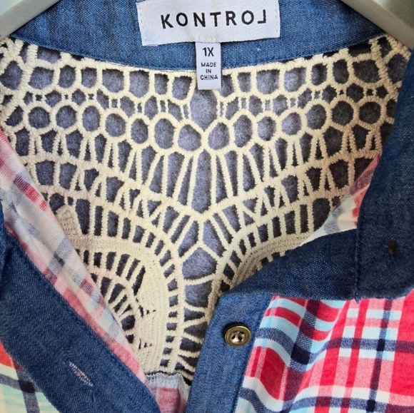 Kontrol Plaid Tank Top Size 1XL -‎ NEW! - Picture 5 of 6